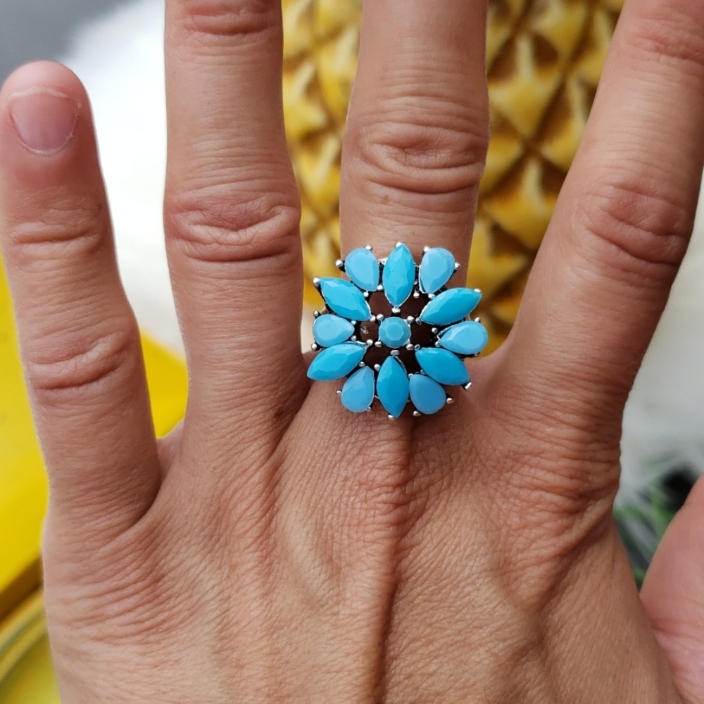 Bohemian Turquoise Statement Ring
